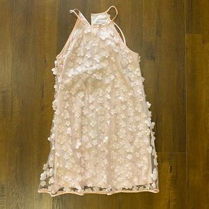 BCBGeneration Pink Flower Appliqué Mini Dress